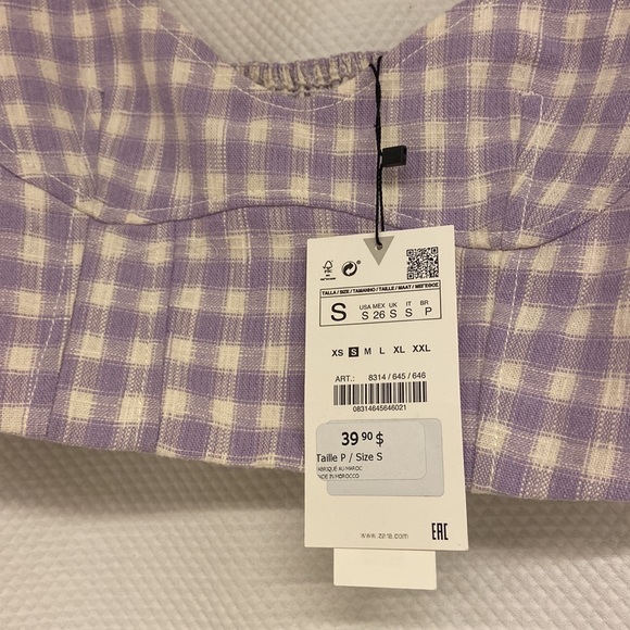 SET Gingham Zara Crop Top and Shorts - Picture 7 of 8